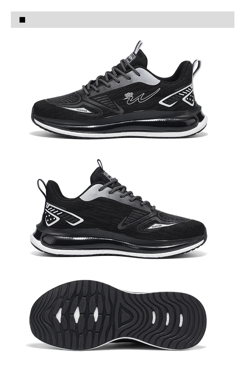 Men's breathable casual sneakers four seasons new soft sole non-slip lightweight racing outdoor running shoes speed sports shoes