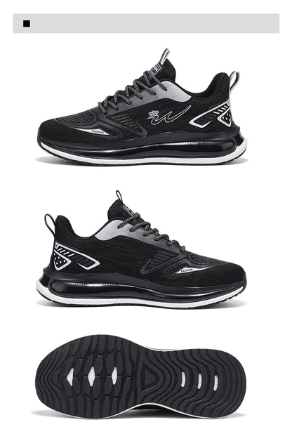 Men's breathable casual sneakers four seasons new soft sole non-slip lightweight racing outdoor running shoes speed sports shoes