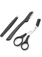 1/3pieces Stainless Steel  Eyebrow Trimmer beauty Tools For Beginners eyebrow with Comb