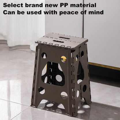 Plastic Folding Stepping Stool 400 LBS Capacity Non Slip Foldable Stools Multipurpose Camping Chair Handheld Thickened Footstool