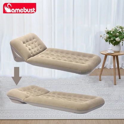 CAMEBUST Inflatable Sofa Bed Lounge Camping Inflatable Sofa Garden Outdoor Airbed for Balcony Portable Folding Inflatable Couch