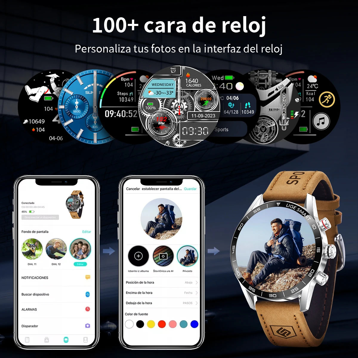 LIGE 2025 New Rugged Military Sports Smart Watch Men 1.39” HD Screen Heart Rate Bluetooth Call Waterproof Outdoor Men SmartWatc
