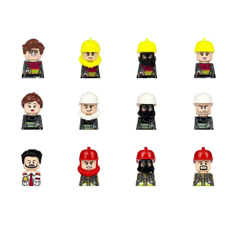 City Career 3D Building Block Dolls Toys Cartoon Character Models Mini Action Figures Educational Toys Children's Gifts