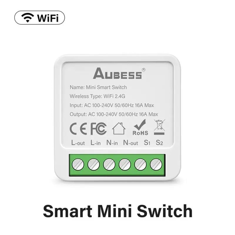 Zigbee Tuya Smart WiFi Switch DIY 2-way Control EWelink Mini Light Switches Module Power Metering Breaker For Alexa Google Home