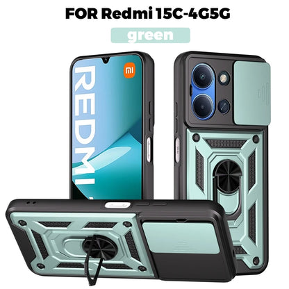 For Xiaomi Redmi 15C 4G 171mm Case Magnetic Holder Ring Armor Shockproof Cases For Redmy 15C 15 C Redmi15C Lens Protector Cover