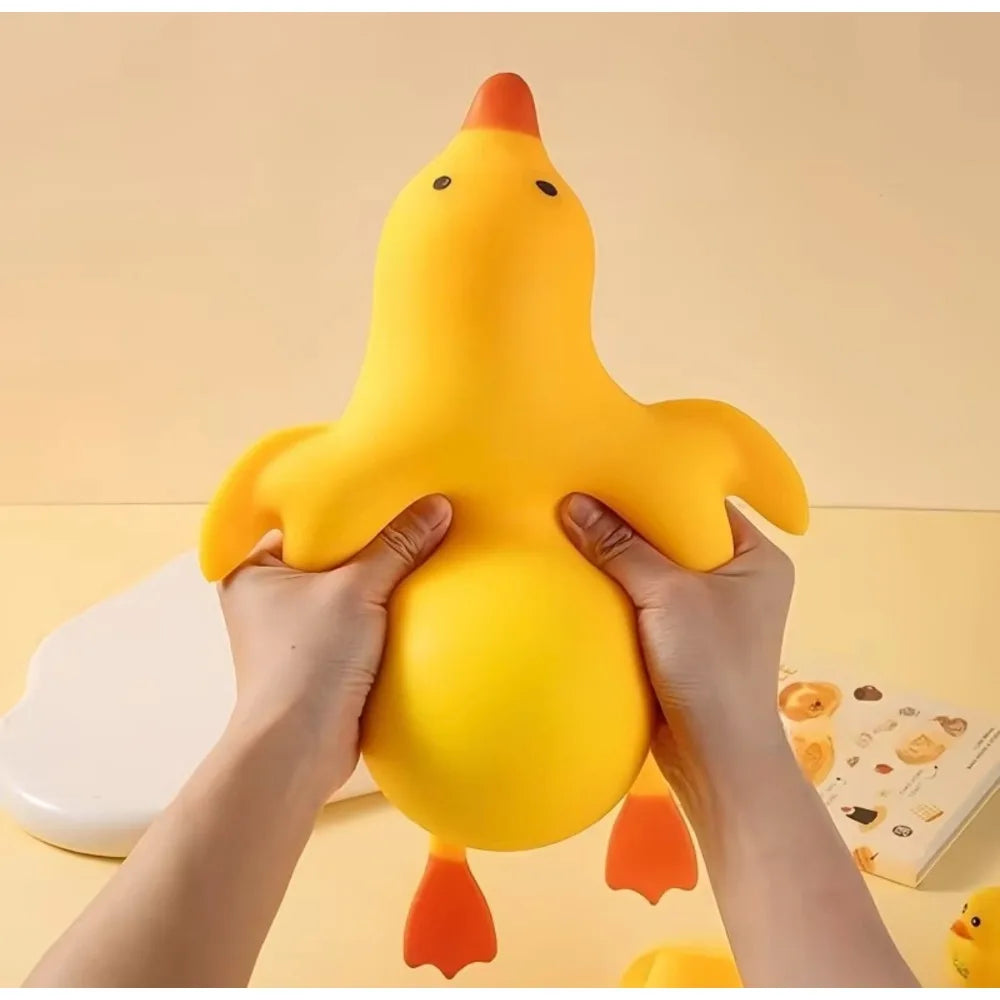 Cute Soft Duck Goose Squishy Toy Stretchable Squeeze Stress Relief Decompression Fidget Toy for Adults Best Friend Gift