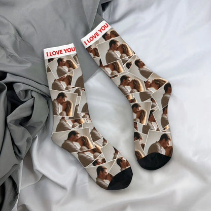 Novelty Custom Face Socks DIY Personalized Photo Custom Socks Crazy Funny Men's Socks Christmas Party Birthday Anniversary Gift