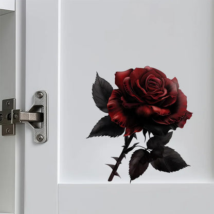 KT88# Gothic Rose Sticker Stickers,Wall Toilet Decal Removable, Vinyl Car Sticker for Bathroom Decor, Outdoor Indoor Use