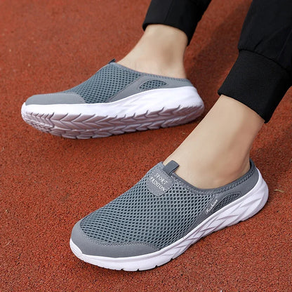MAEDEF Summer Outdoor High Quality Anti-slip Men Leisure Shoes New 2024 Mesh Breathable Soft Comfortable  Flat-bottomed Slippers