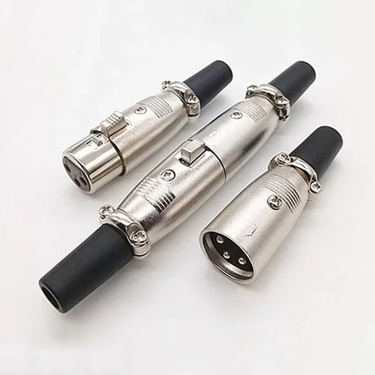 5/20Pcs Japan Style 3/4/5 Pin XLR Male XLR Female Converter  XLR Microphone Audio Cable Metal Cannon Plug Connector Amplifier