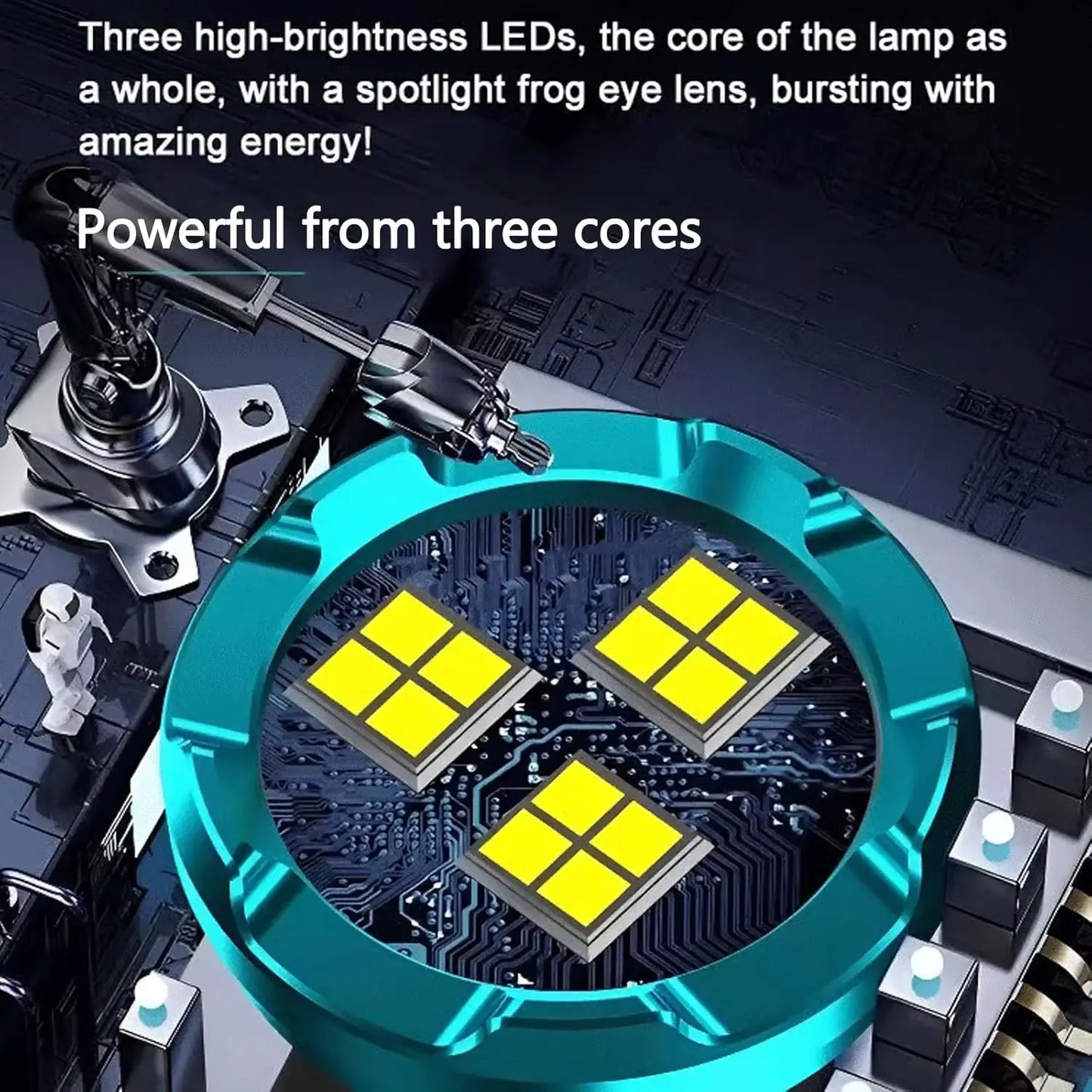 High Strong Power LED Flashlight Built-in Battery Type-C Rechargeable with Pen Clip Torch Outdoor Camping Emergency Lantern