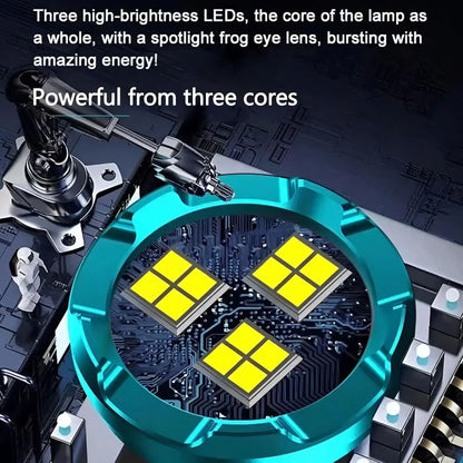 High Strong Power LED Flashlight Built-in Battery Type-C Rechargeable with Pen Clip Torch Outdoor Camping Emergency Lantern