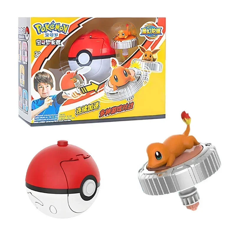 Elf Pokemon Spinning Top Ball Battle Gyro Arena Pikachu Charmander Squirtle Mew Eevee Monsters Action Figure Toy Children Gift