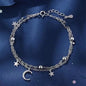925 Sterling Silver Shiny Zircon Flower Bracelets For Women Charm Temperament Chain Bracelet Party Wedding Jewelry Holiday Gifts