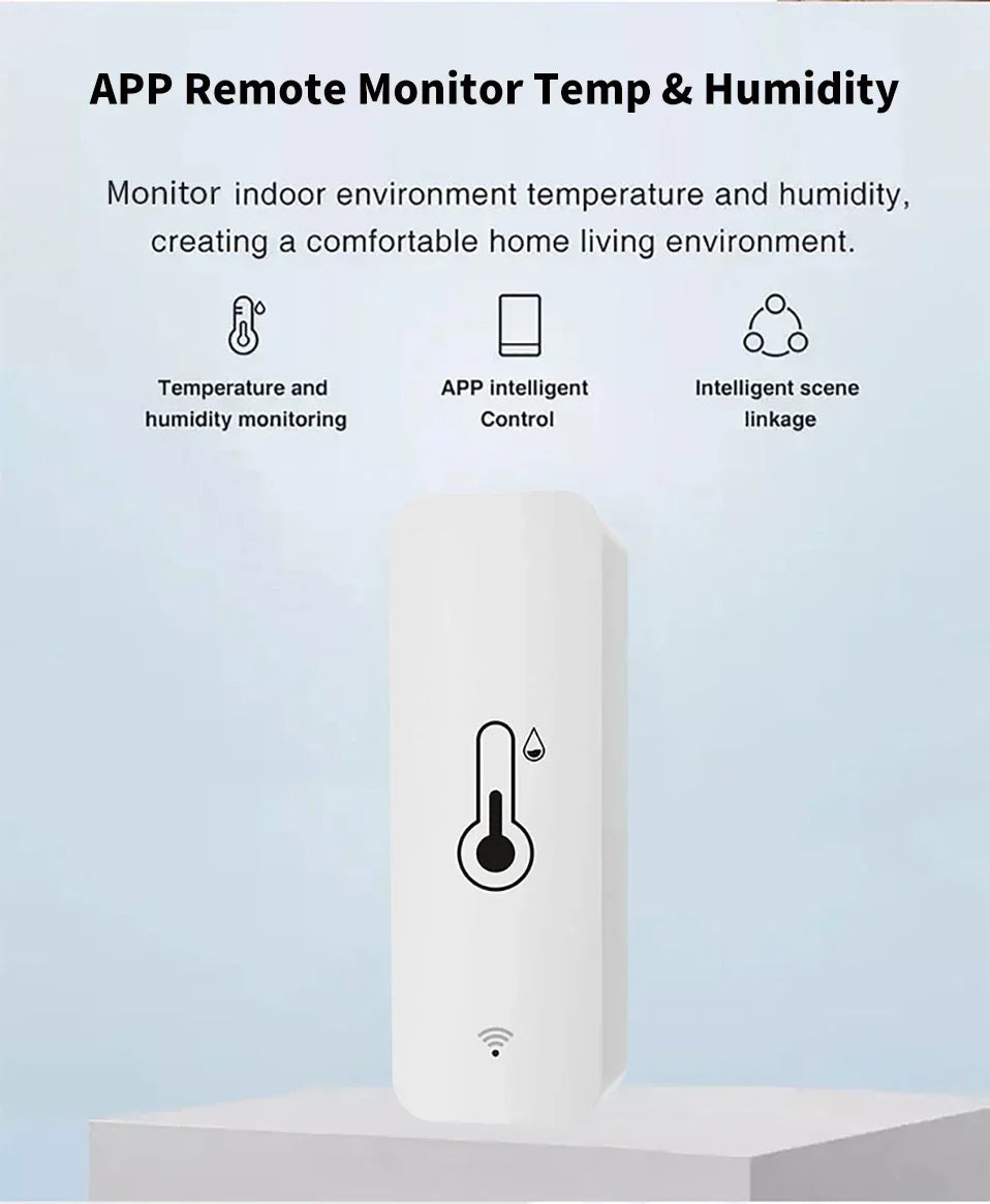 Tuya Zigbee WiFi Temperature And Humidity Sensor APP Remote Monitor For Smart Home var SmartLife WorkWith Alexa Google Assistant