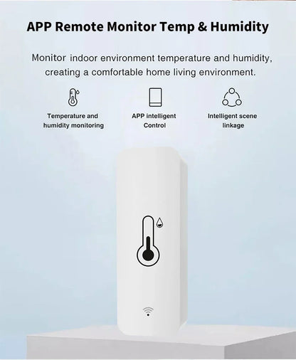 Tuya Zigbee WiFi Temperature And Humidity Sensor APP Remote Monitor For Smart Home var SmartLife WorkWith Alexa Google Assistant