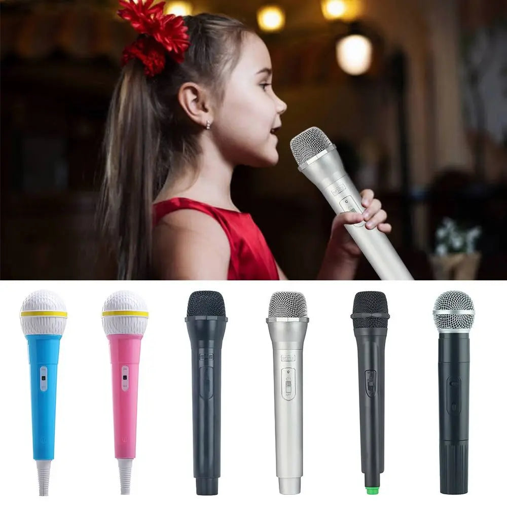 New Party Practice Microphone Microphone Prop Karaoke Prop Toy Mics Toy Simulate Speech Stage Costume Prop Fake Microphone