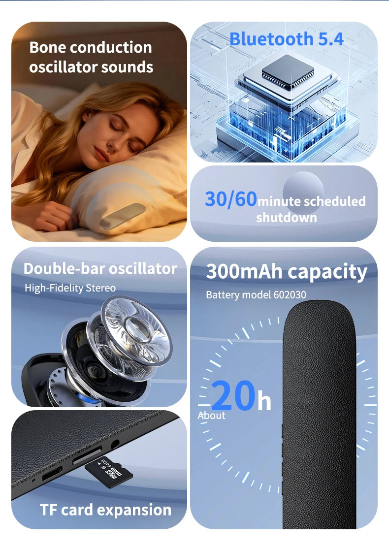 Bone Conduction Sleep Speaker Bluetooth-compatible Speaker Under Pillow Speaker Sleep Device Sleep Aid Headphones 2026