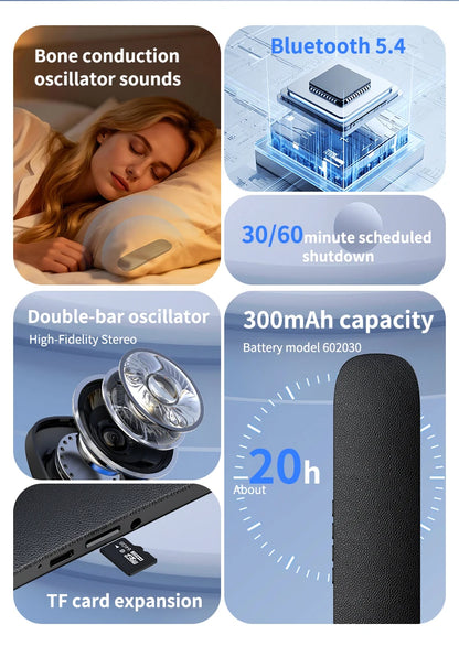 Bone Conduction Sleep Speaker Bluetooth-compatible Speaker Under Pillow Speaker Sleep Device Sleep Aid Headphones 2026