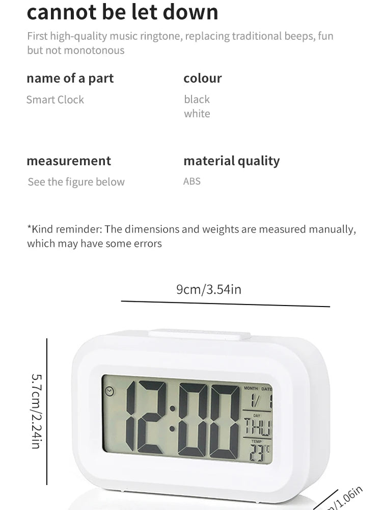 Mini Timer Smart Clock Children Alarm Clock Student Time Manager Desktop Silent Bedside Electronic Small Alarm Clock