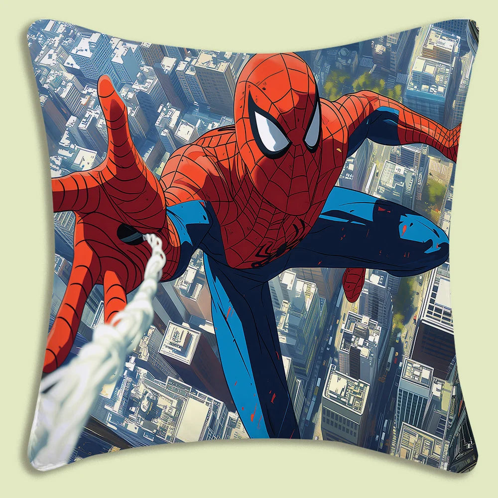 Spider-Man mascot Pillow Covers Cartoon Sofa Decorative Home Double-sided Printing Short Plush Cute Cushion Cover
