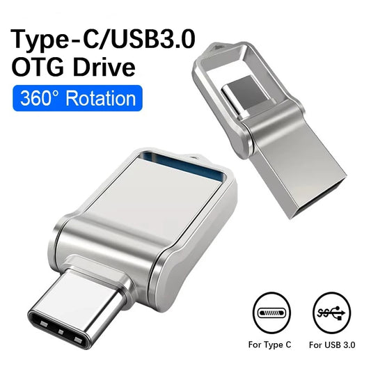 Original Type C Pendrive 512GB 128GB High Speed USB 3.0 Flash Drive OTG 2TB 1TB U Disk Memory Stick For Phone PC Storage Devices