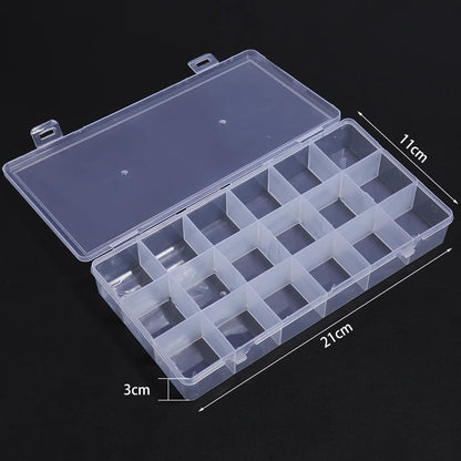 1 Pc Plastic Jewelry Box 5-28 Compartment Slot Organizer Storage Beads Container Adjustable Jewelry Storage Box Rectangle Case