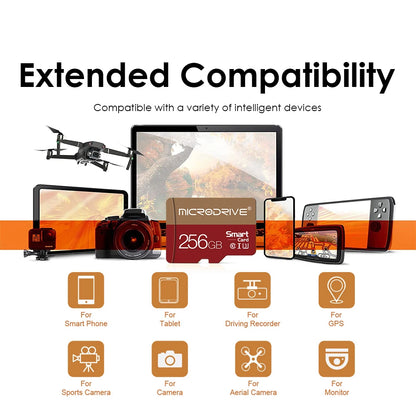 Original micro tf sd card 256GB 128GB 64GB 32GB TF Class 10 UHS-1 Memory Card  flash card Memory Micro for Samrtphone PC