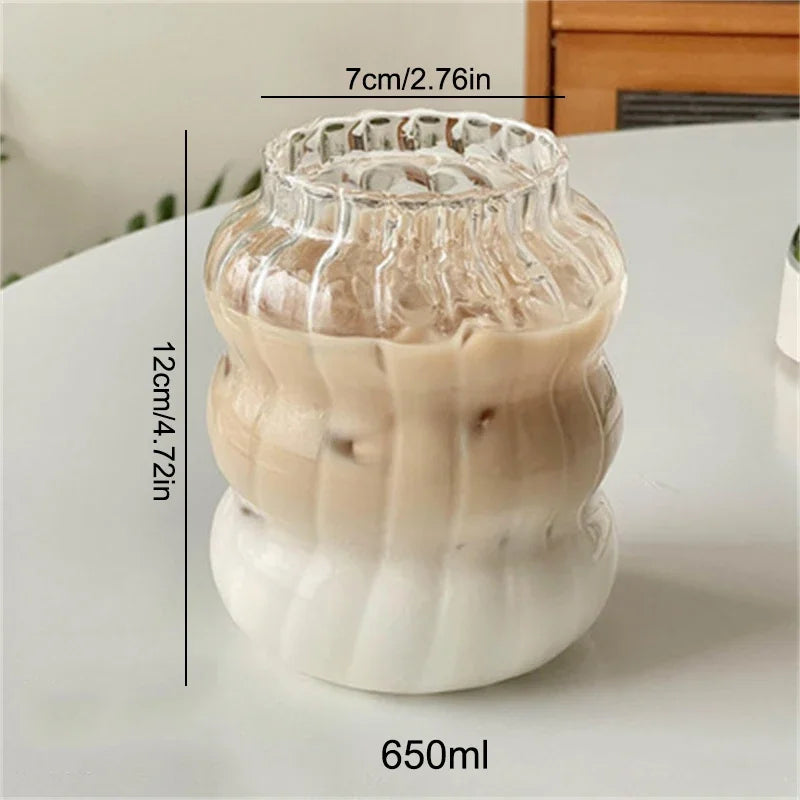 Creative Glass Cup Transparent Heat-resistant Tumbler Juice Milk Coffee Mug Home Water Glasses Beer Cocktail Glasses Drinkware