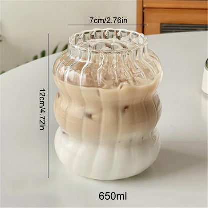 Creative Glass Cup Transparent Heat-resistant Tumbler Juice Milk Coffee Mug Home Water Glasses Beer Cocktail Glasses Drinkware