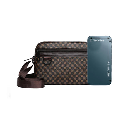 Stylish Patterned Men's Crossbody Bag for Daily Outings Compact Lightweight Versatile Casual Functional Travel Bag