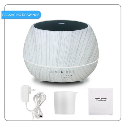 500ml Essential Oil Aroma Diffuser Smart WiFi Air Humidifier Support Tuya Alexa Google Home 7 Colorful LED Light App Control