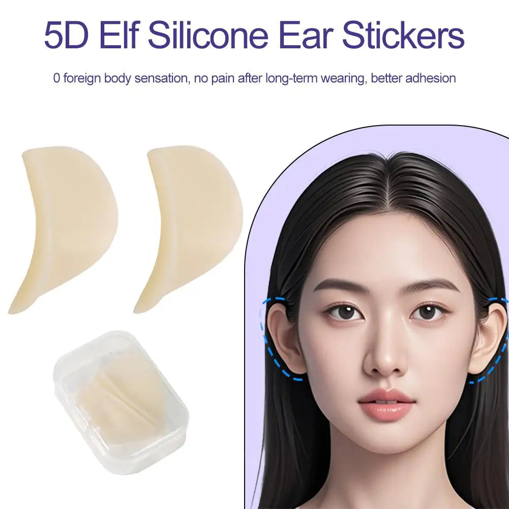 Hot Sale 5D Elf Ear Stickers, Self-adhesive Skin Tone Invisible Patches, Washable and Reusable Ear Beauty Stickers