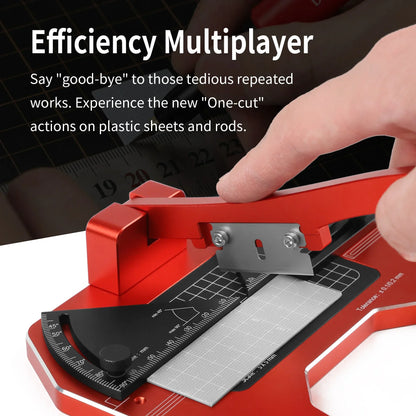 DSPIAE AT-CJ Angel Cutting Station Hand Tool Set for Precision Work Aluminium Alloy Hobby DIY Model Tools Red Carbon Steel Blade