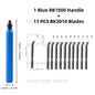 Deburring Tool Set RB1000 with Swivel Blades 1 or 11 PCS BS1010 BS1018 BK3010 BS3010 Metal Handle Deburr Tool Edge Burr Remove