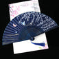 Retro Style Folding Fan Female Japanese Pattern Retro Cloth Art Craft Gift Home Decoration Ornament Dancing Hand Fan