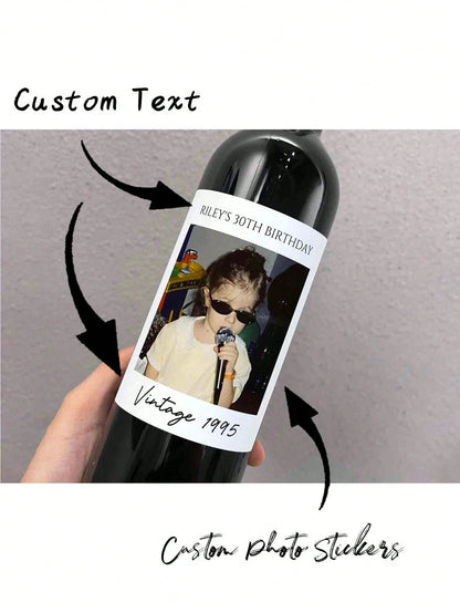 Personalized 30th 40th 60th Birthday Wine Label Vintage 1995 Gift For Her Custom Birthday Wine Label