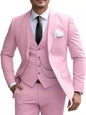 Elegant Mint Green 3 Piece Men's Suit Groom Tuxedos Business Suits Slim Fit Notch Lapel Blazer Vest Pants for Wedding Party Prom
