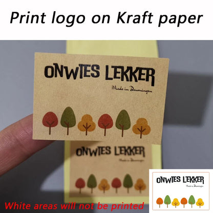 Custom Stickers Logo Label Personal Design Kraft Paper Pvc Waterproof Sticker for Company Gift Packaging,Wedding Birthday 100pc