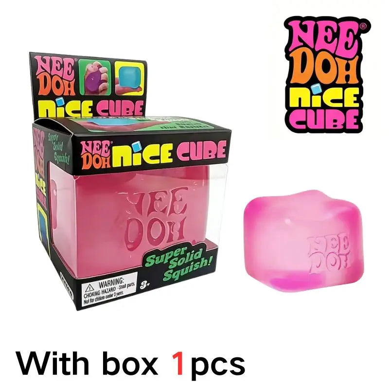 Nee Doh Nice Cube Sensory Stress Reliever Fidget Tool for Anxiety & Focus Desk Sensory Cube for Adults & Kids
