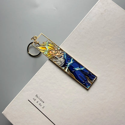 Anime Metal Hollow Out Keychains Bookmark Cute Jet Manga Fashion Bag Key Tag Jewelry Accessory Key Ring Holder Gift Anime