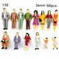 100Pcs/Bag 1:100/1:150/1:75/1:50 Scale Plastic People Figures Model Building Passengers DIY Character Mixed Color Pose Kids Toys
