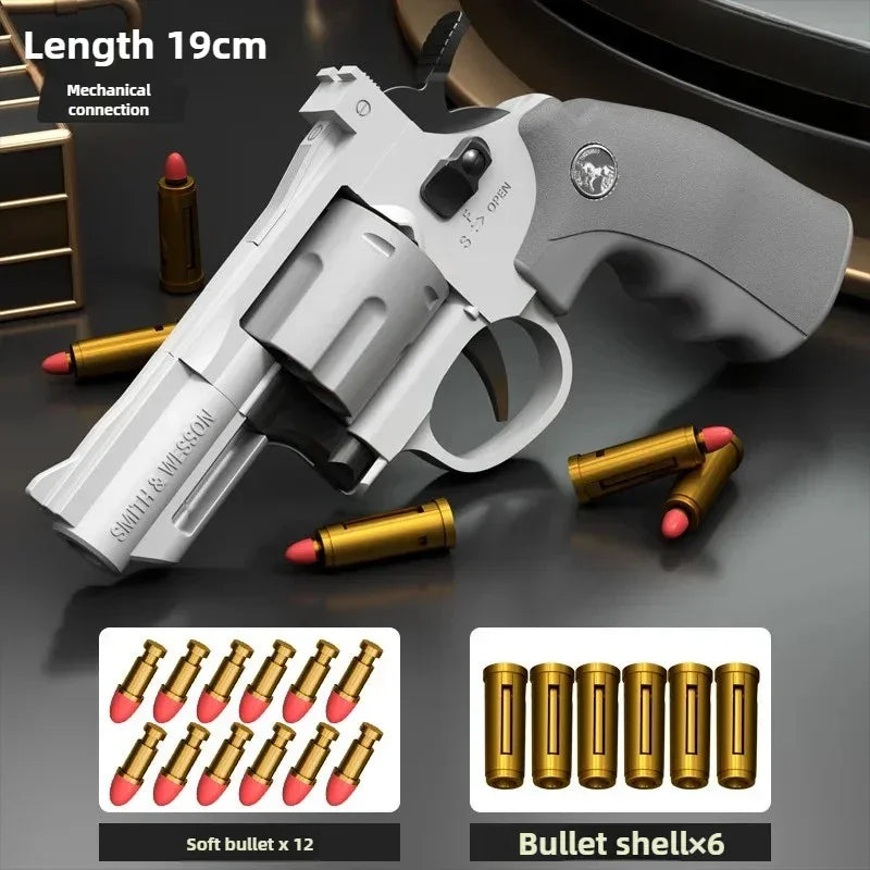 ZP5 357 Revolver Launcher Pistol EVA Soft Dart Bullet Toy Gun Airsoft CS Outdoor Shooting Game Kids Adult Gift