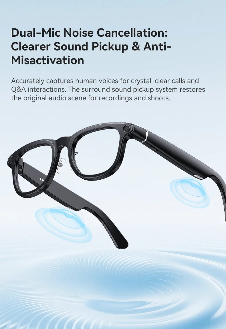 2026New AI Smart Glasses Minimalist Premium Bluetooth Calling Real-time Translation/4K Video Ultra-light TR90 Compatible Eyewear