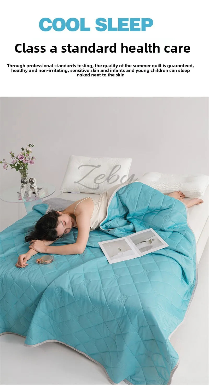 Grade A Cooling Summer Blanket for Bed Soft Breathable King Summer Quilt Queen Air Condition Comforter Lightweight Cool Duvet