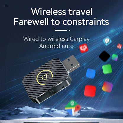Wireless Carplay Android Auto Adapter Plug&Play CarPlay AI Box BT Wireless Dongle for OEM Wired CarPlay/Andriod Auto Cars TV Box
