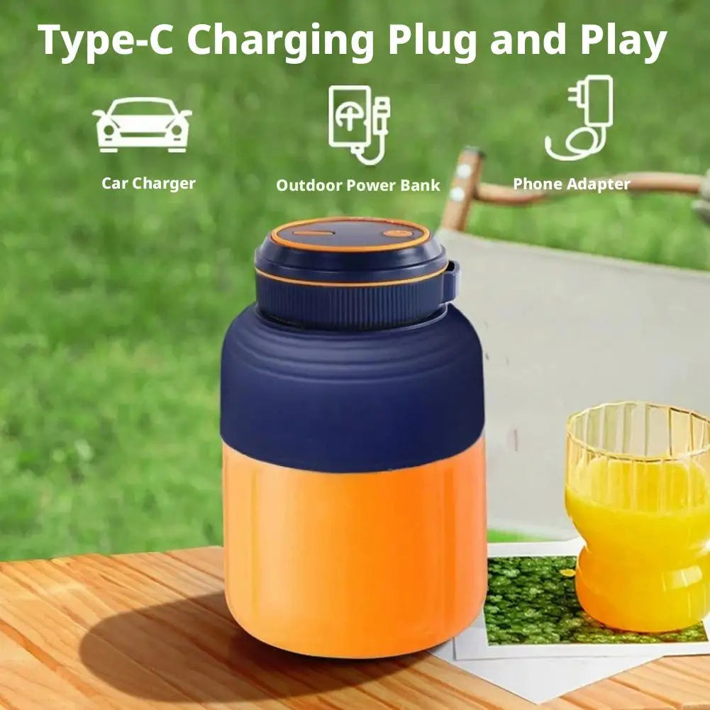 Portable Blender for Shakes and Smoothies Personal Size Juicer Cup Rechargeable Mini Fruit Mixer with Dual Lid for Travel Office