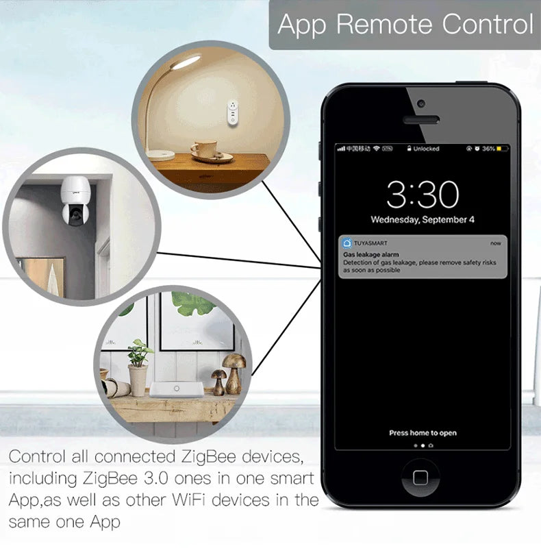 Tuya Zigbee Gateway Hub Smart Home Wireless Bridge SmartLife APP Remote Control Automation Device Works with Alexa Google Home