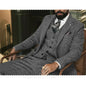 (Jacket +Vest +Pants) Gray Wool Tweed Winter Men Suit's For Wedding Herringbone Male Formal Groom Tuxedo Fashion 3 Piece
