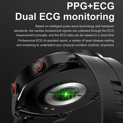 2026 NEW 1.5 inch Smart Watch Men Bluetooth Call Heart Rate ECG Health Fitness Sports Watch Waterproof Business Man Smartwatch